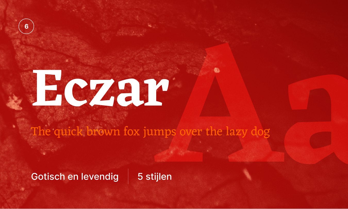 Eczar lettertype