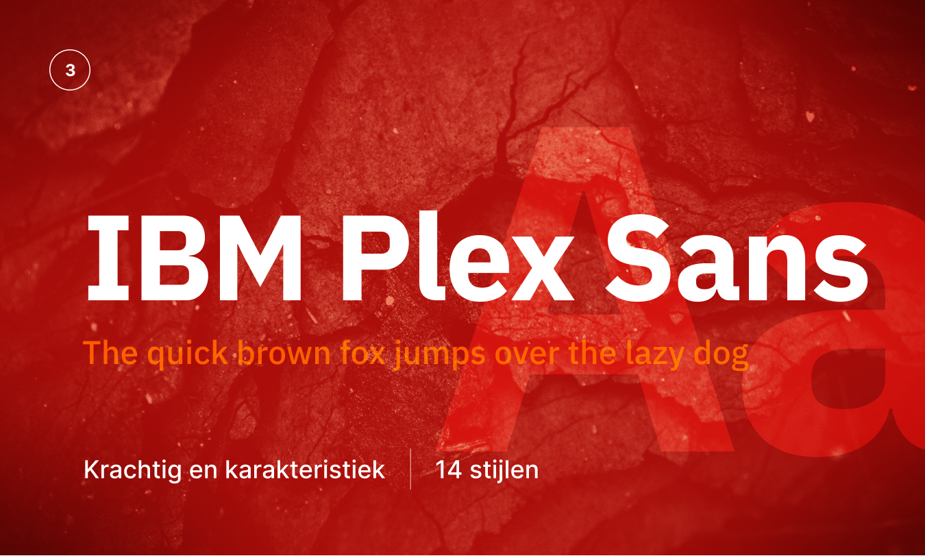 IBM Plex Sans lettertype