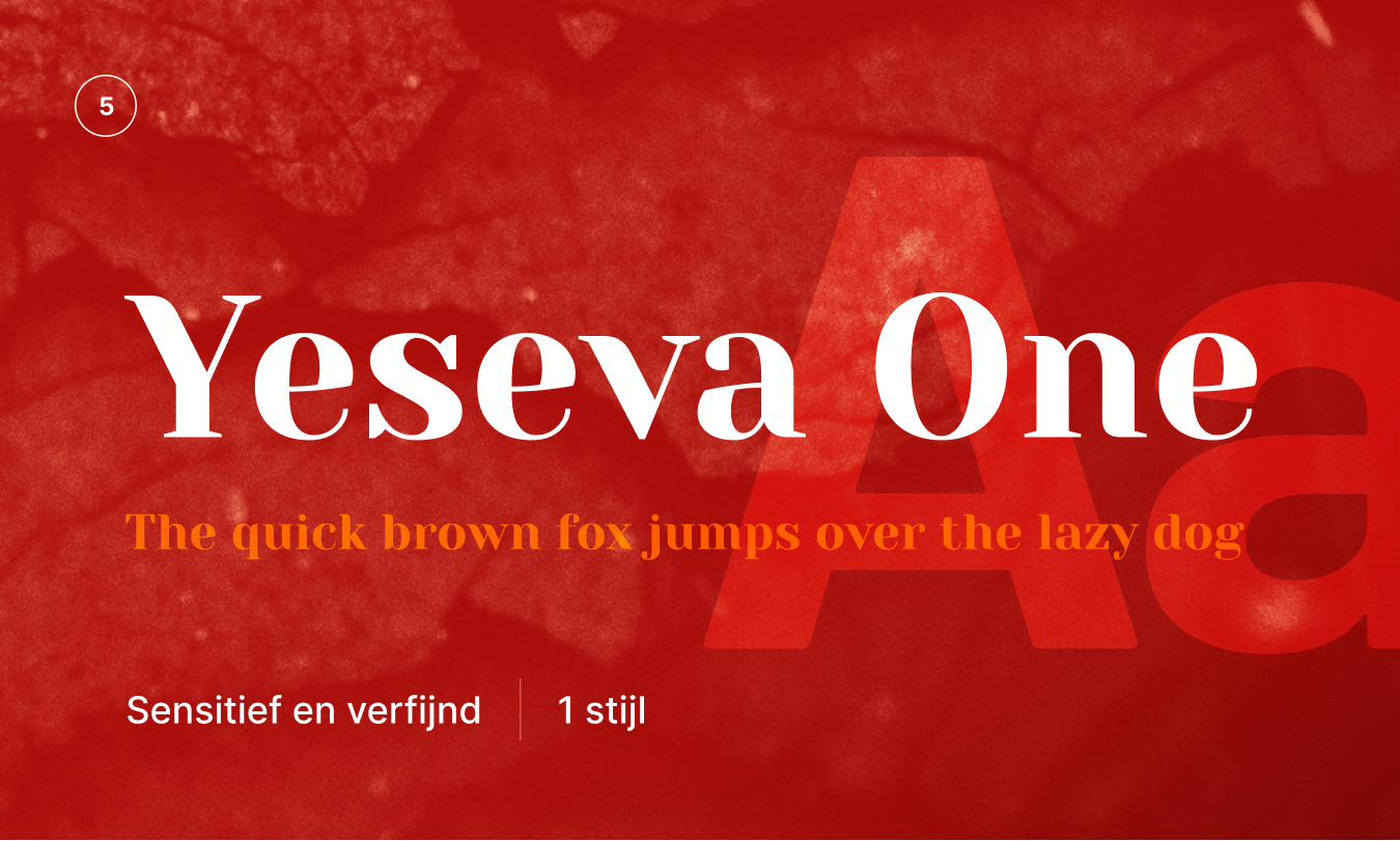 Yeseva One lettertype